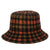 KNIT CHECKERED BUCKET HAT