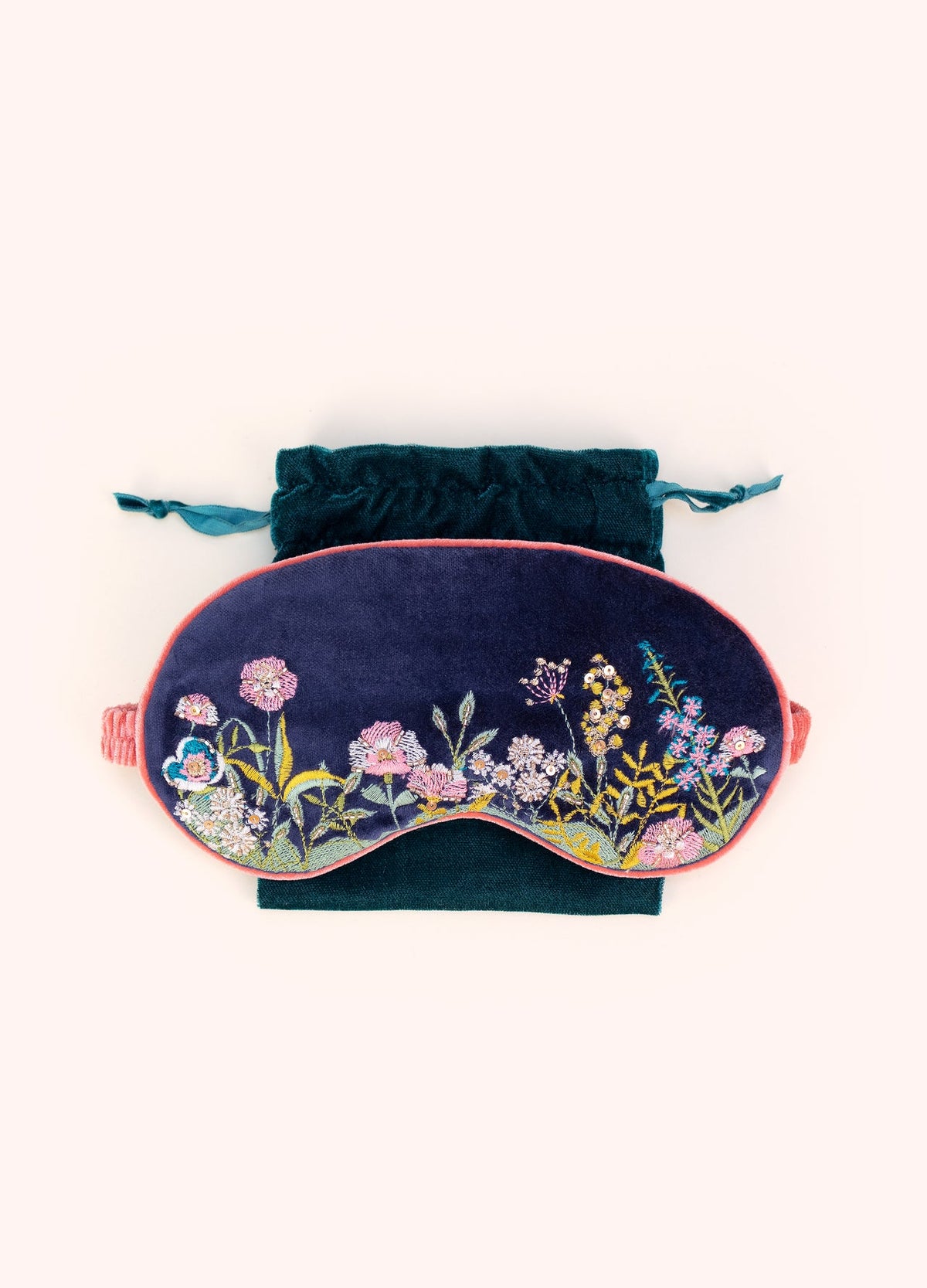 NAVY FLORAL LAV EYEMASK