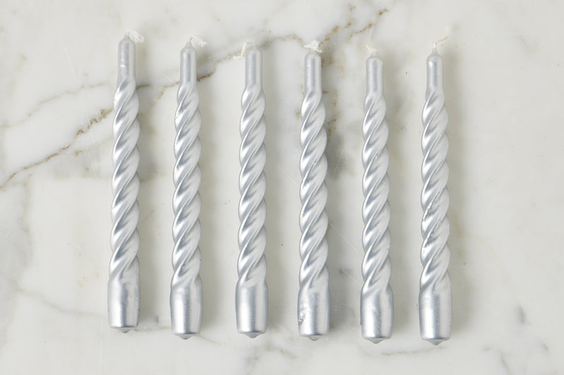 LACQUERED TWISTED TAPER CANDLE/6