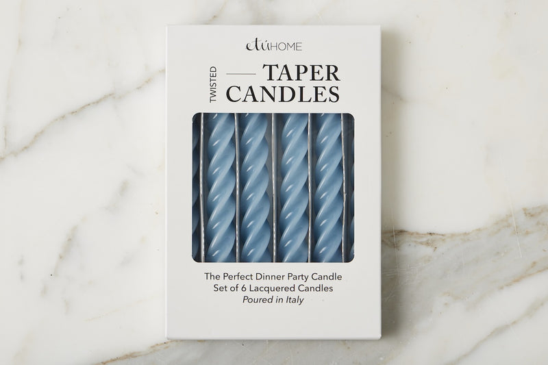 LACQUERED TWISTED TAPER CANDLE/6