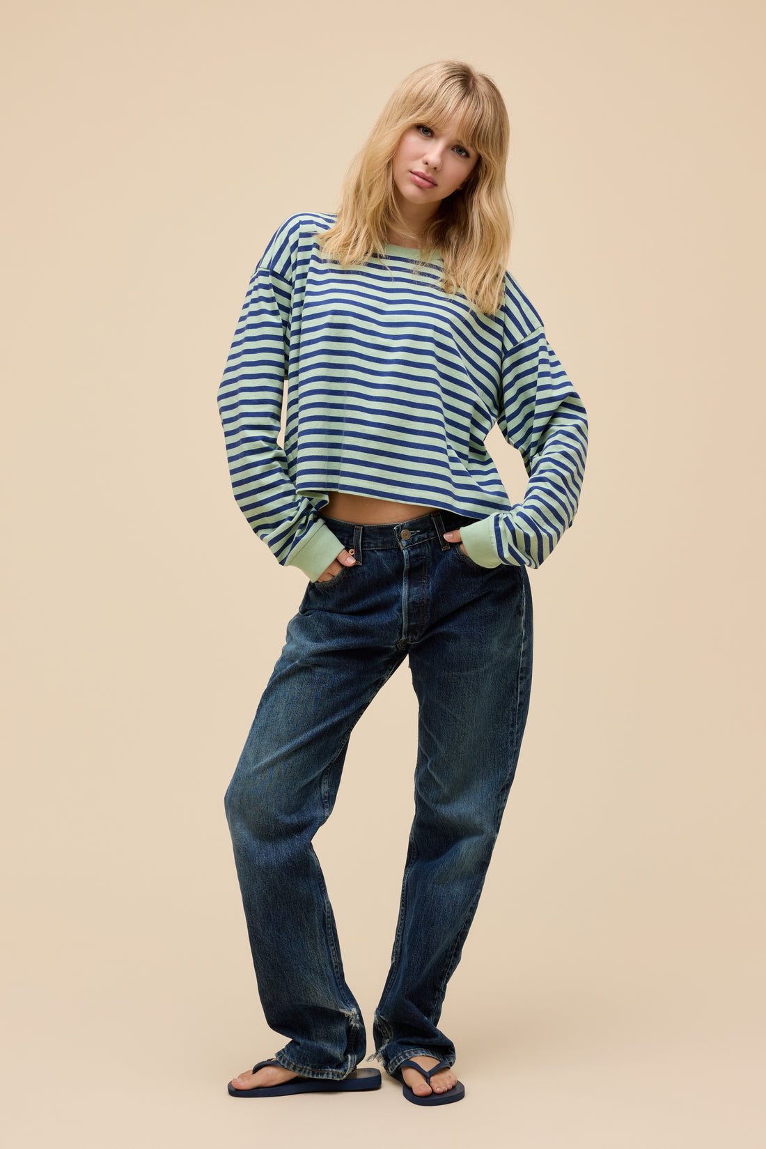 STRIPE MEET+GREET LONG SLV