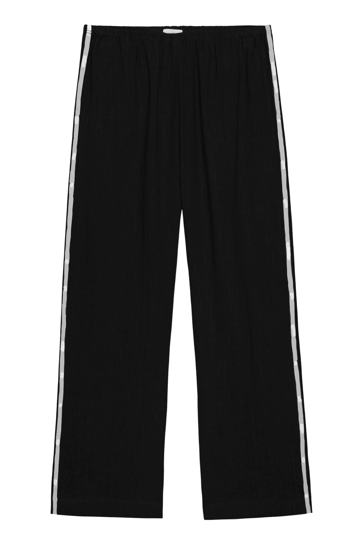 LINEN CROP RACER STRIPE PANT