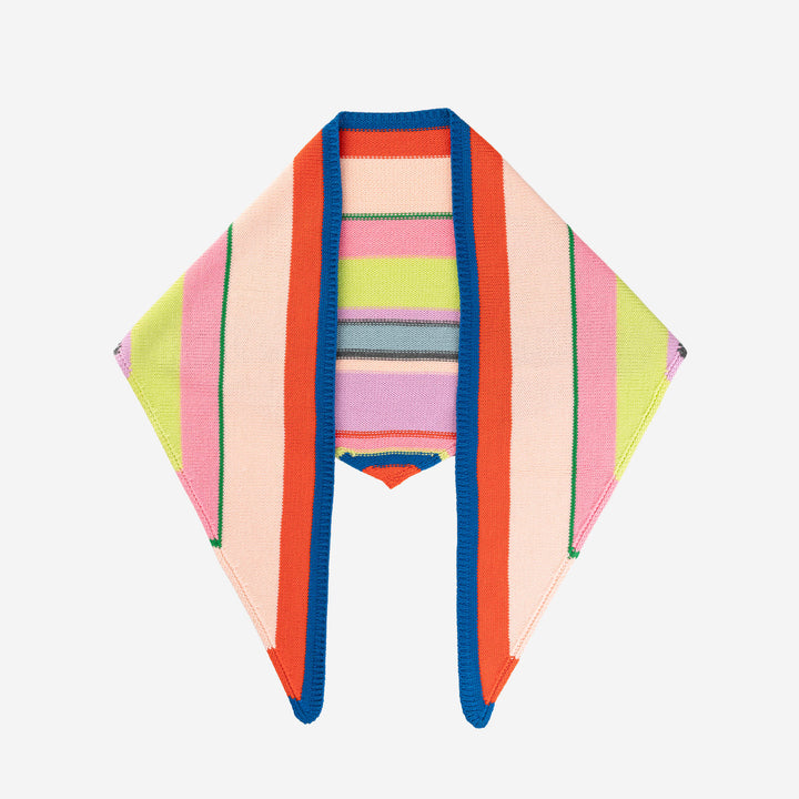 MULTI STRIPE TRAINGLE SCARF