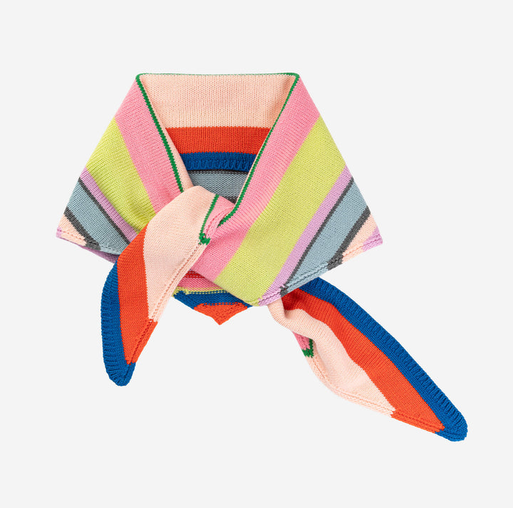 MULTI STRIPE TRAINGLE SCARF