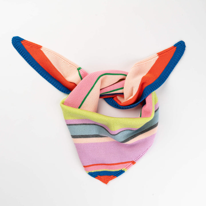 MULTI STRIPE TRAINGLE SCARF