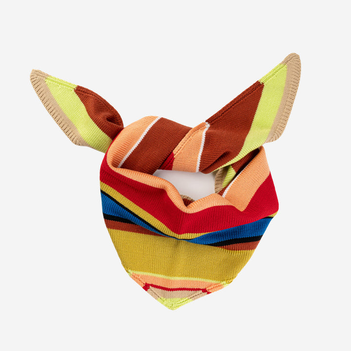 MULTI STRIPE TRAINGLE SCARF