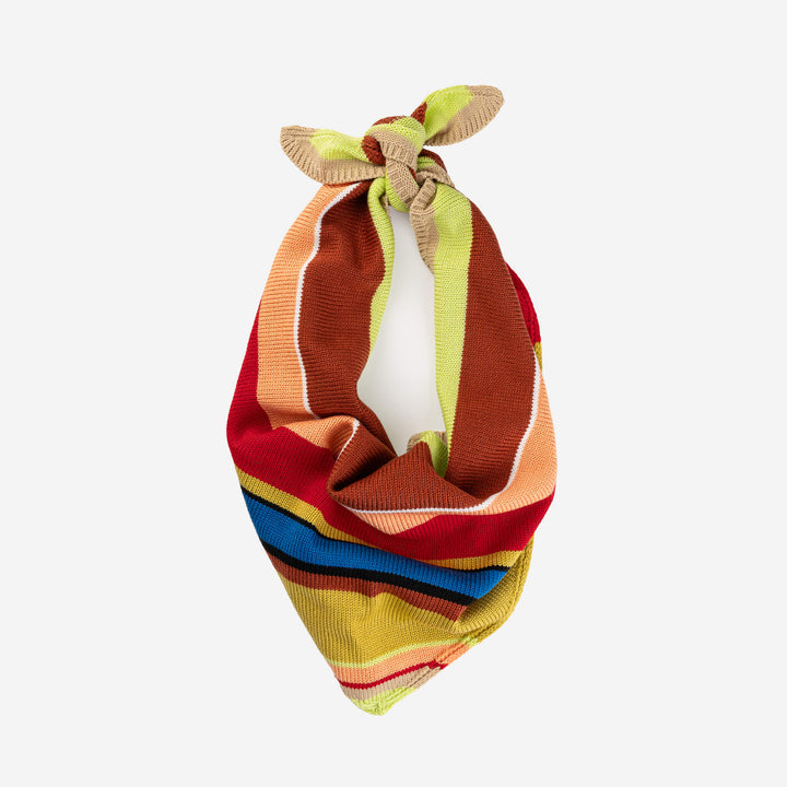 MULTI STRIPE TRAINGLE SCARF