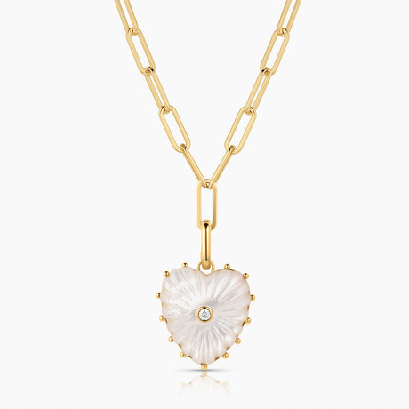 MALENE MOP HEART NECKLACE