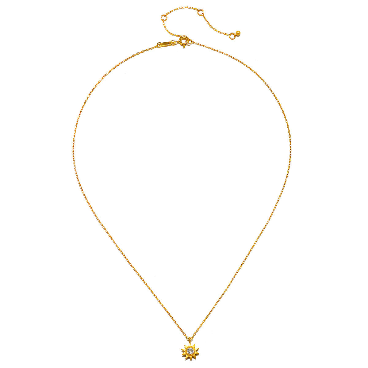 WHITE TOPAZ SUN NECKLACE
