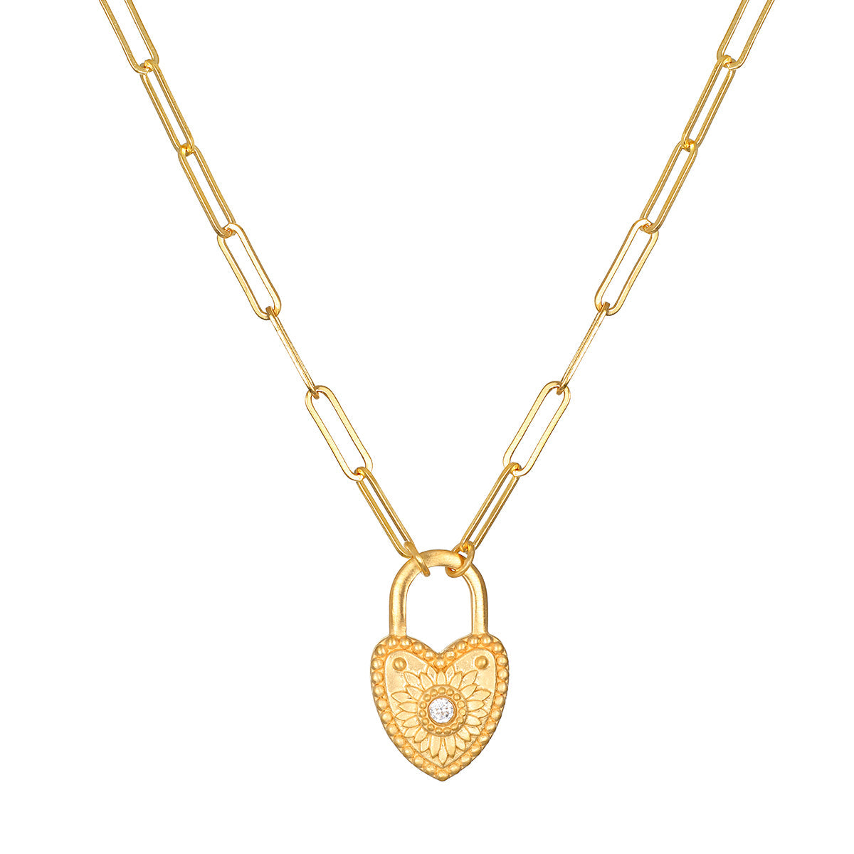 HEART PADLOCK NECKLACE