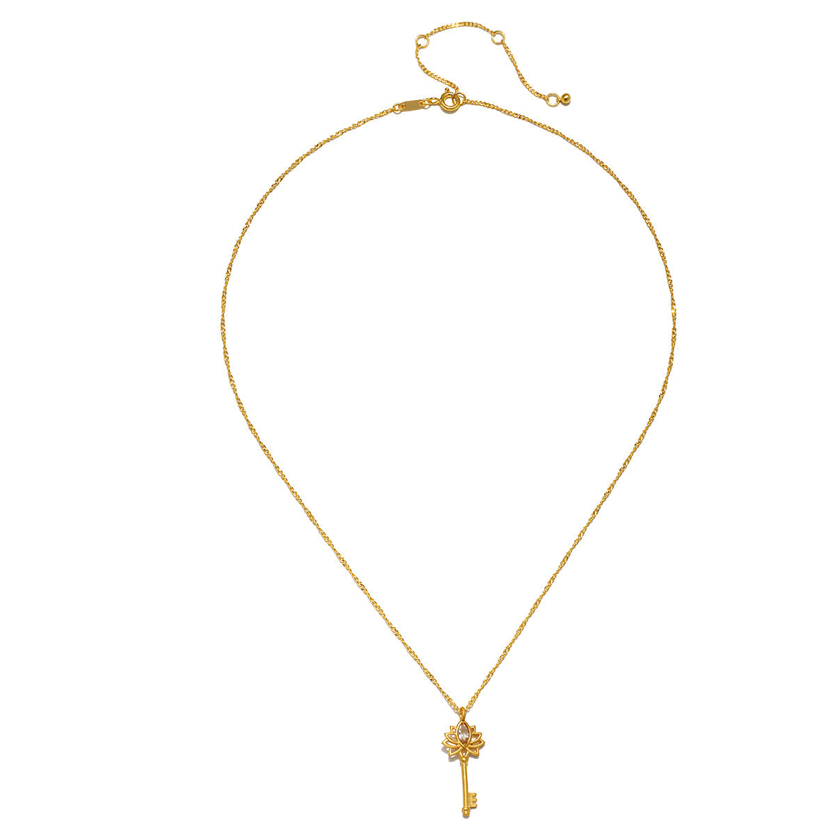 LOTUS KEY NECKLACE
