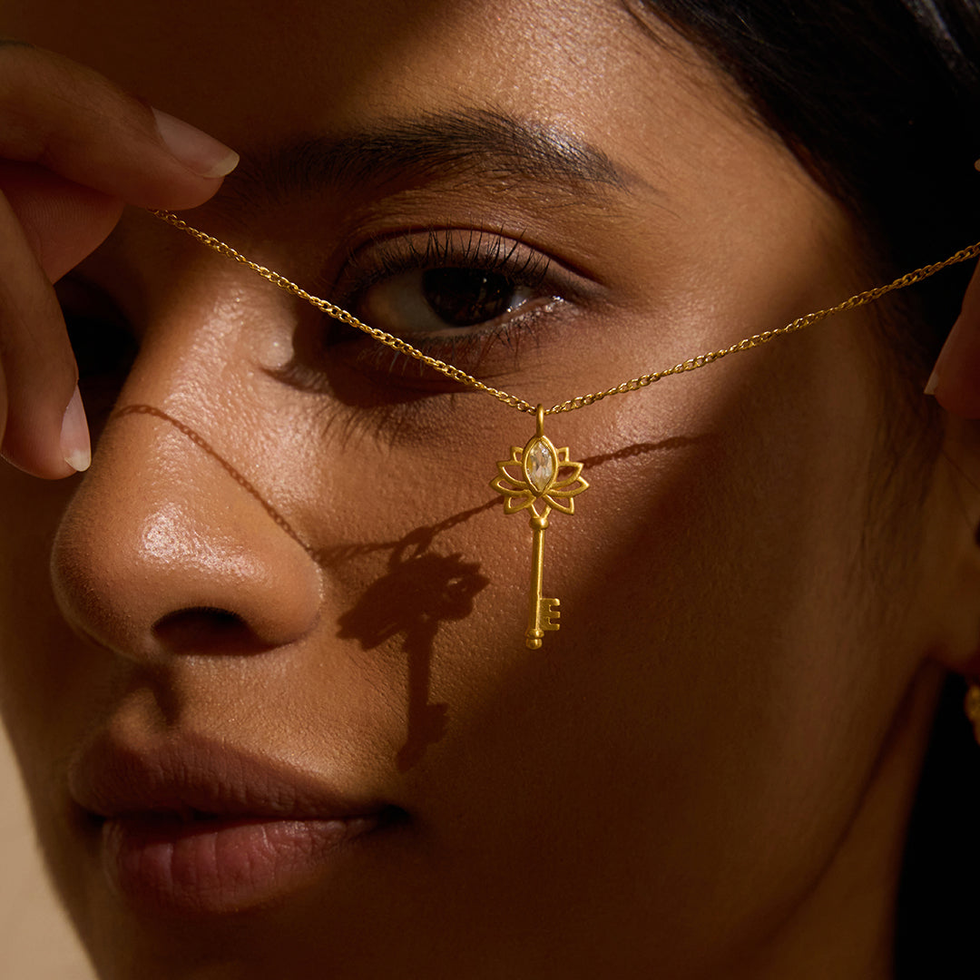 LOTUS KEY NECKLACE