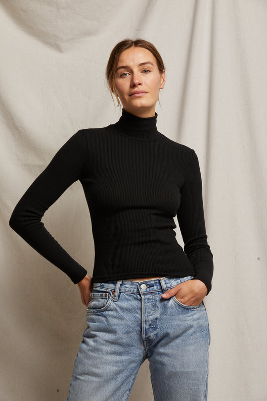 NOELLE SWEATER RIB TURTLENECK