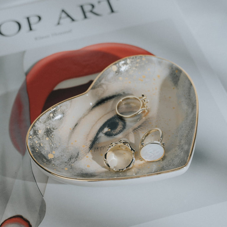SECRET LOVER HEART CERAMIC DISH