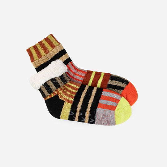 PATCHWORK STRIPE HOUSE SOCKS