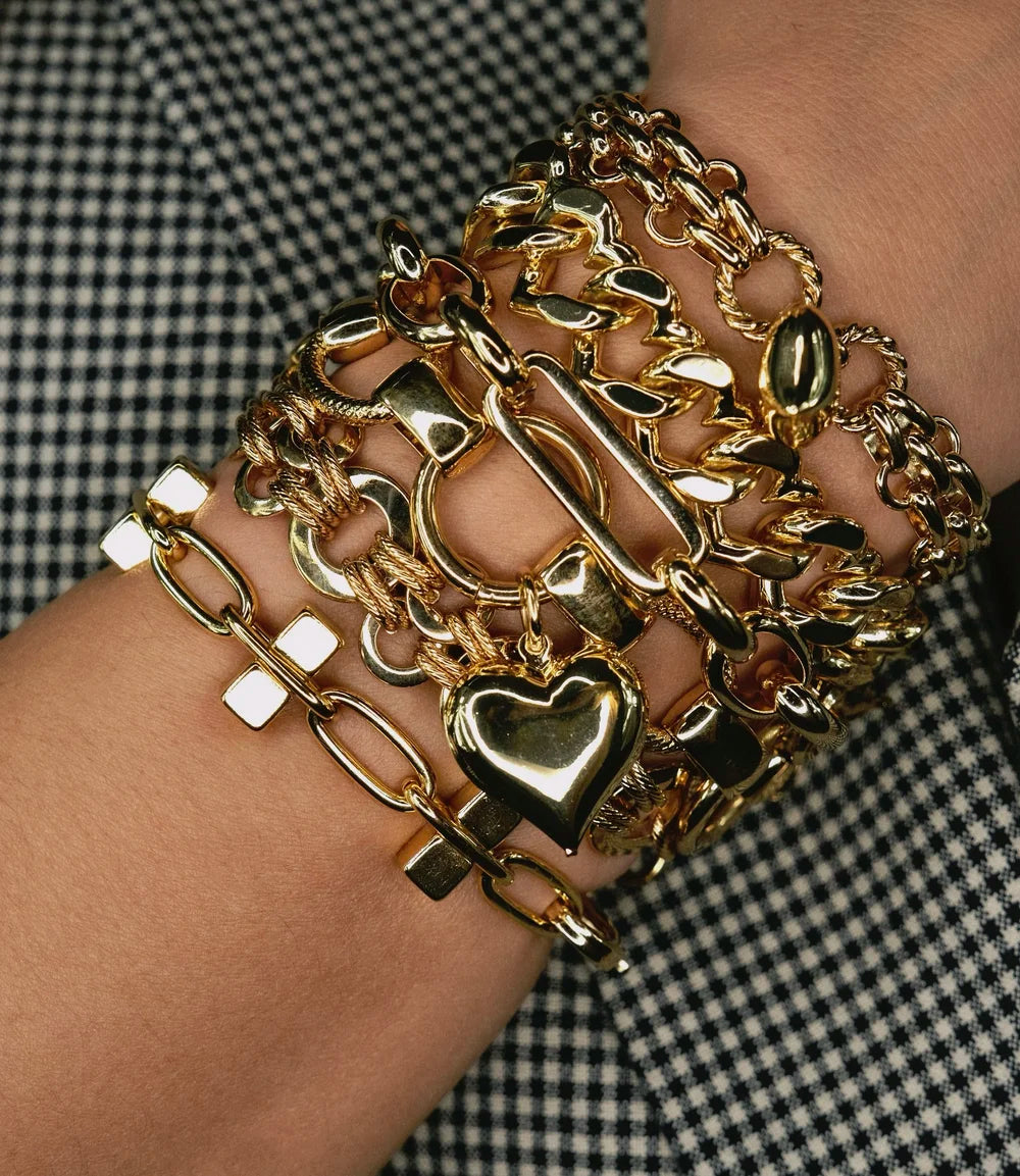 SQUARED UP GOLD BRACELET