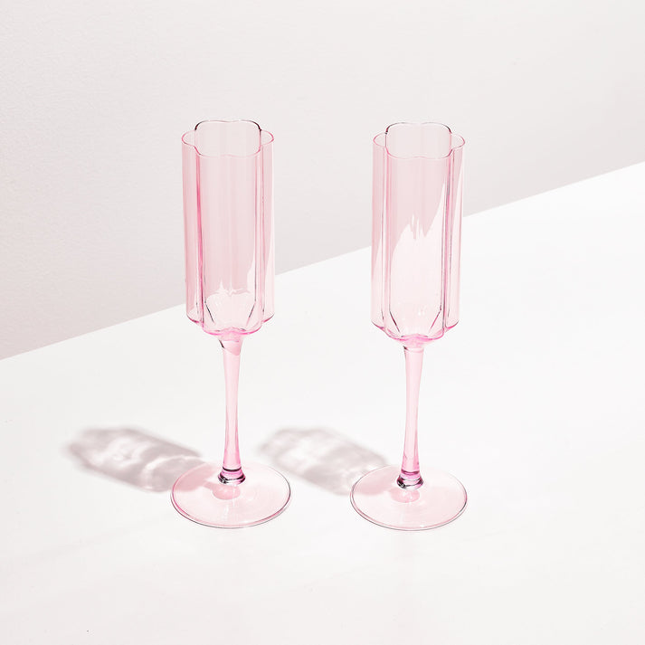 WAVE FLUTES PINK SET/2