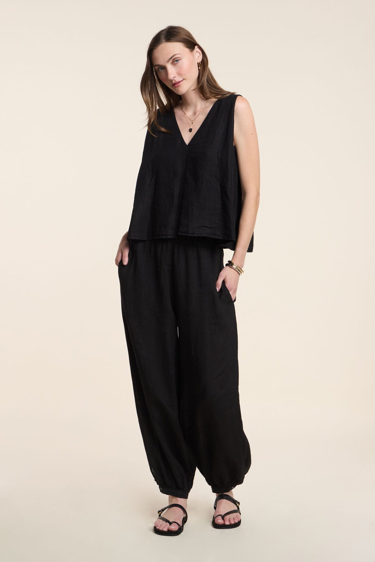 RENNA LINEN  TANK