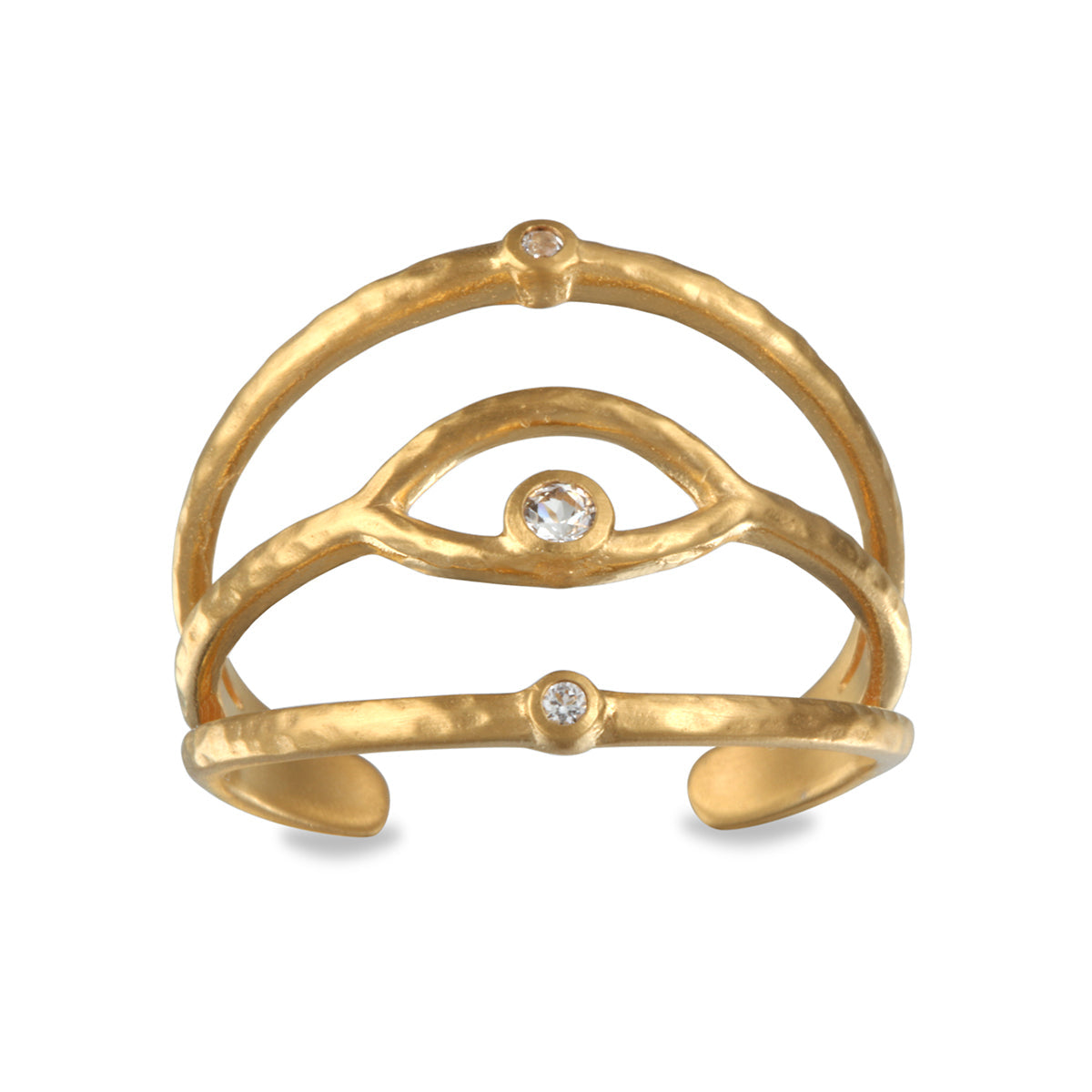 EYE WHITE TOPAZ RING