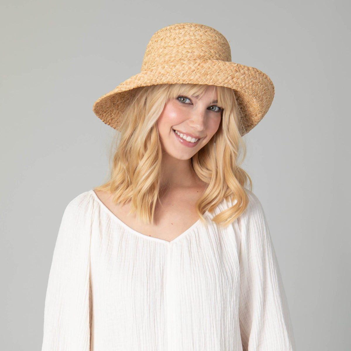 PEARL RAFFIA SUN HAT