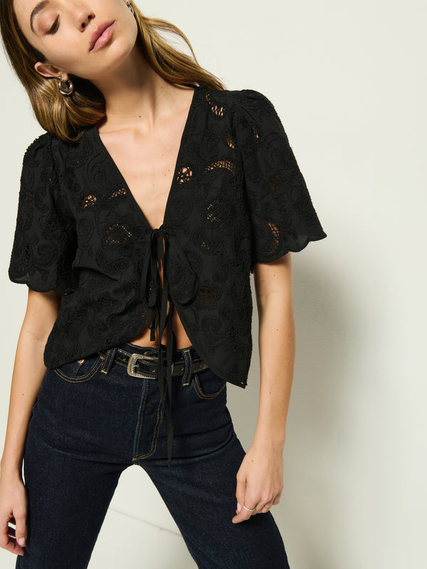 ROSALYN TIE FRONT TOP