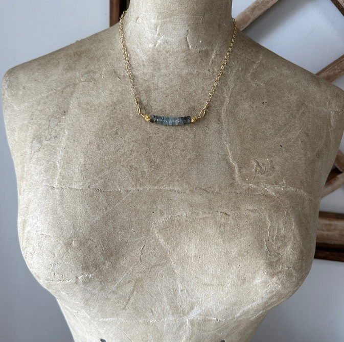 AQUAMARINE AMBRE NECKLACE