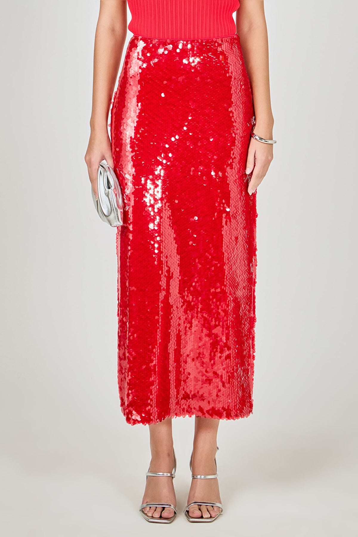 SEQUIN MIDI SKIRT