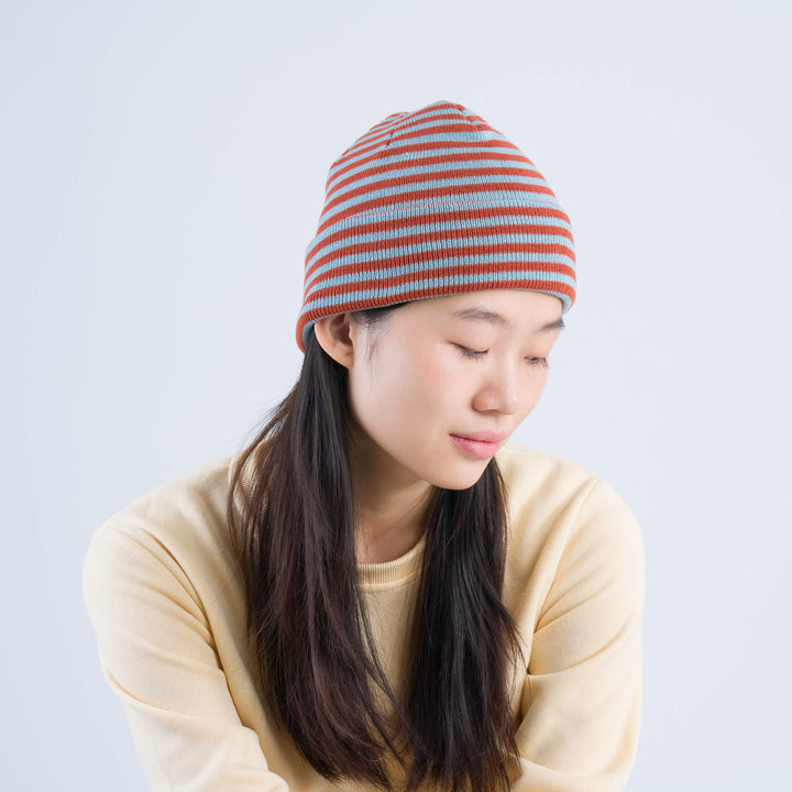 SIMPLE STRIPE KNIT BEANIE