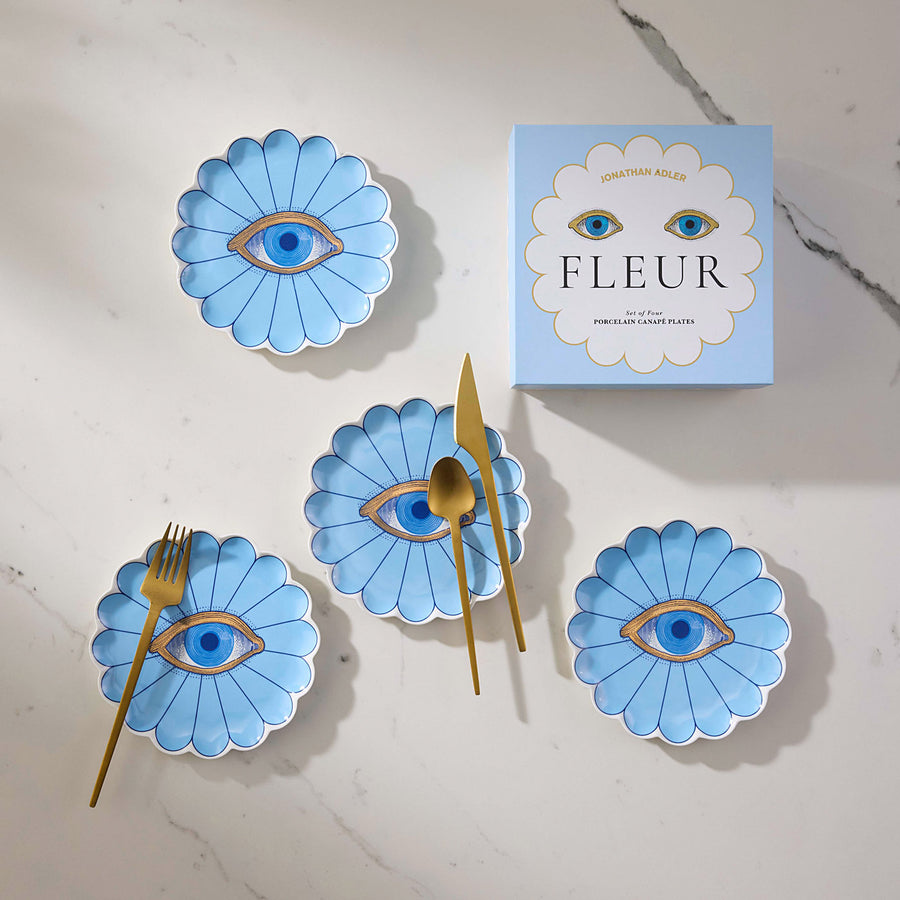 FLEUR CANAPE PLATE SET