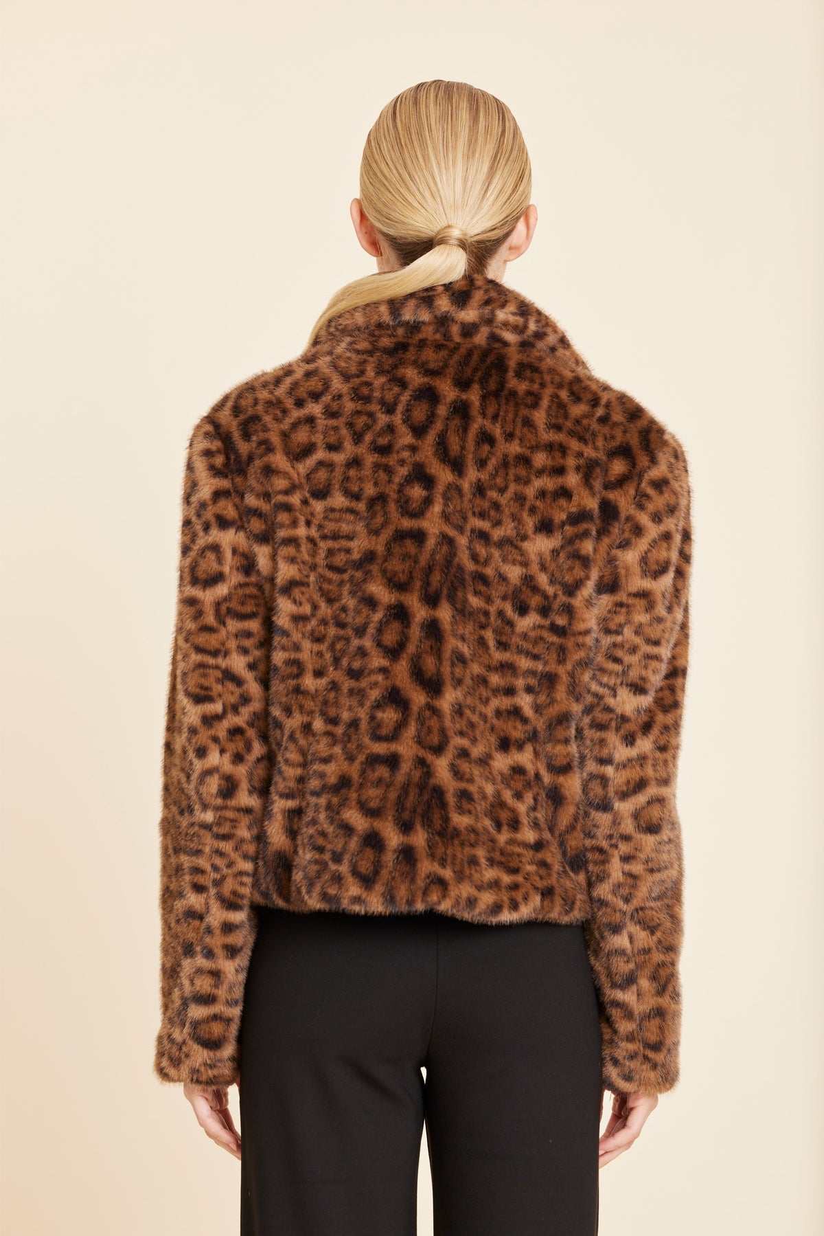 FAUX FUR NOTCH COLLAR JACKET