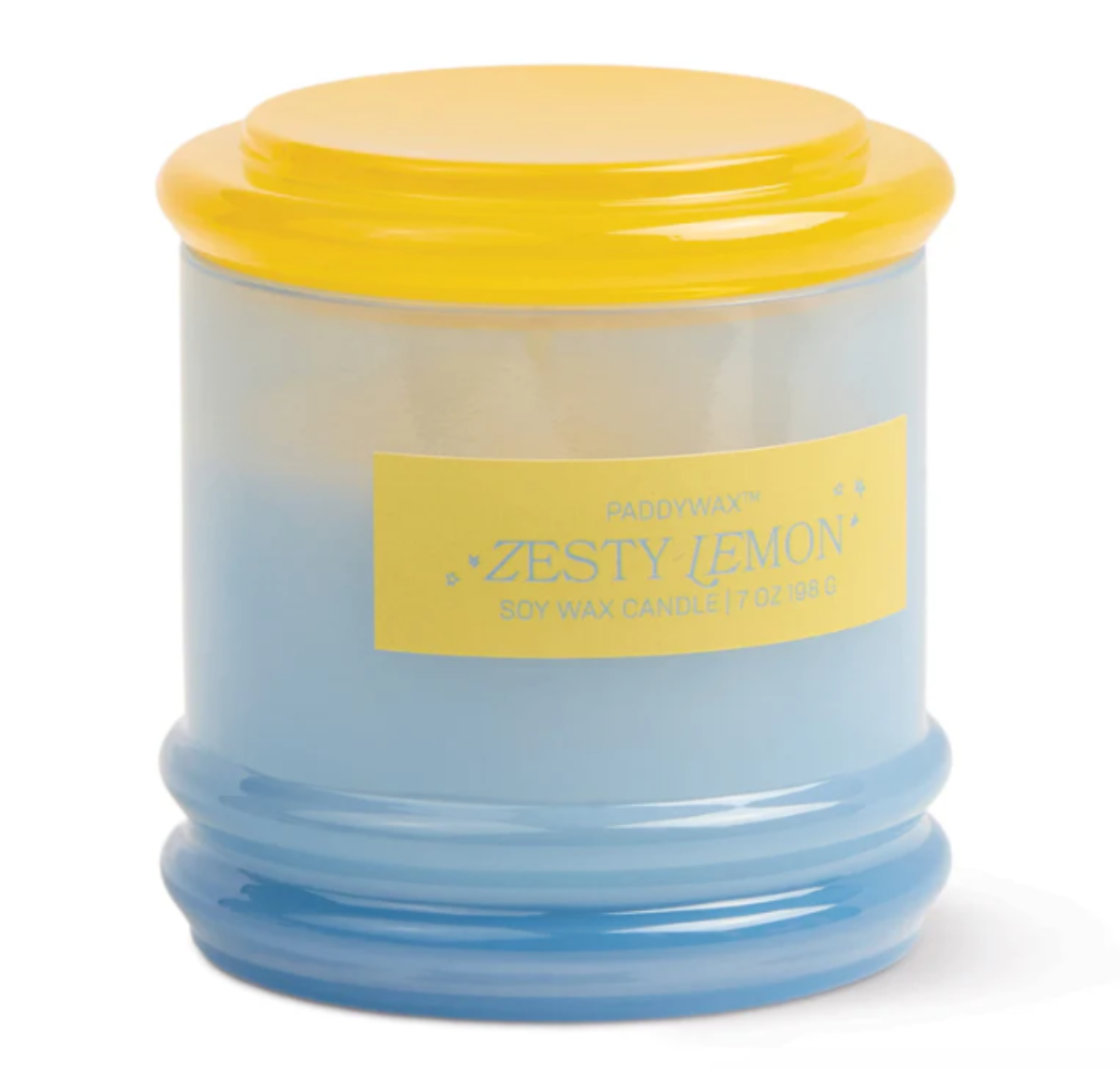 STACKED GLASS CANDLE ZESTY LEMON