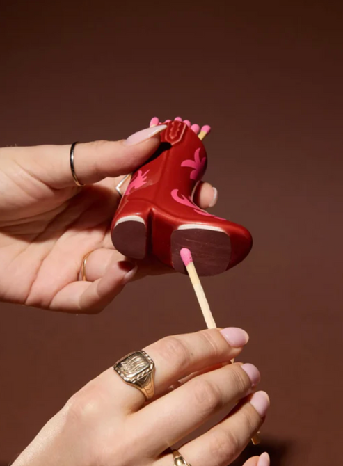 RED & PINK FLAME BOOT MATCHHOLDER