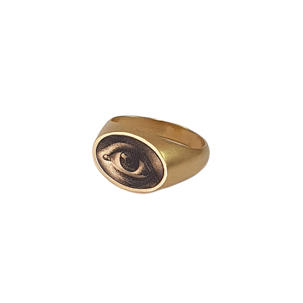 OVAL SIGNET RING LOVER'S EYE