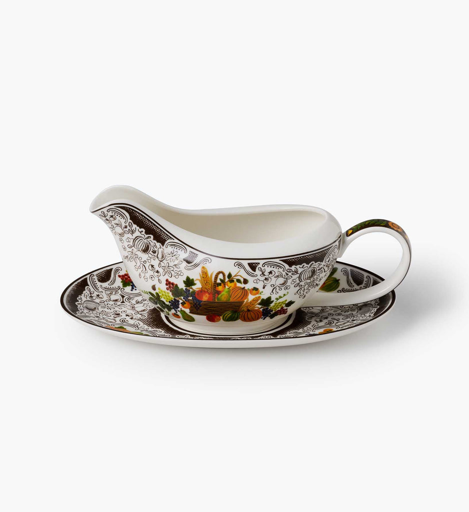 HARVEST PORCELAIN GRAVY BOAT