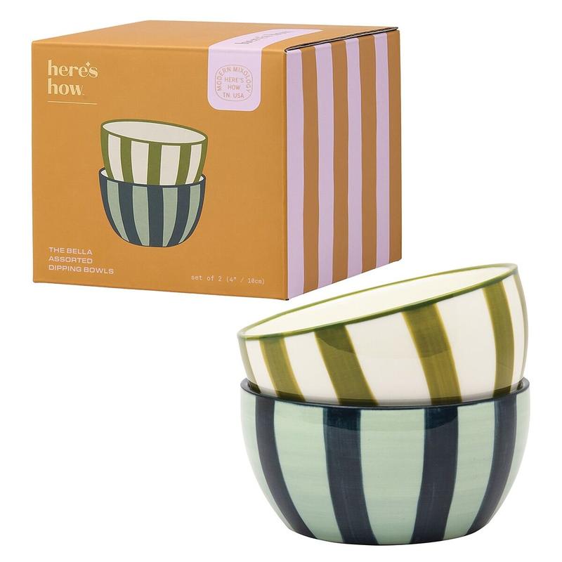 BELLA SET/2 DIPPING BOWLS GREEN/BLUE