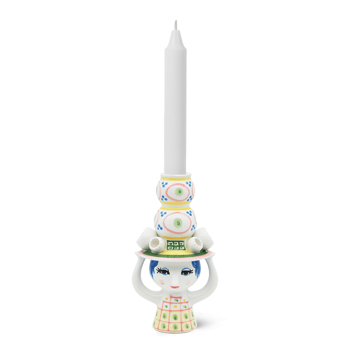 LADY W/HAT CANDLEHOLDER