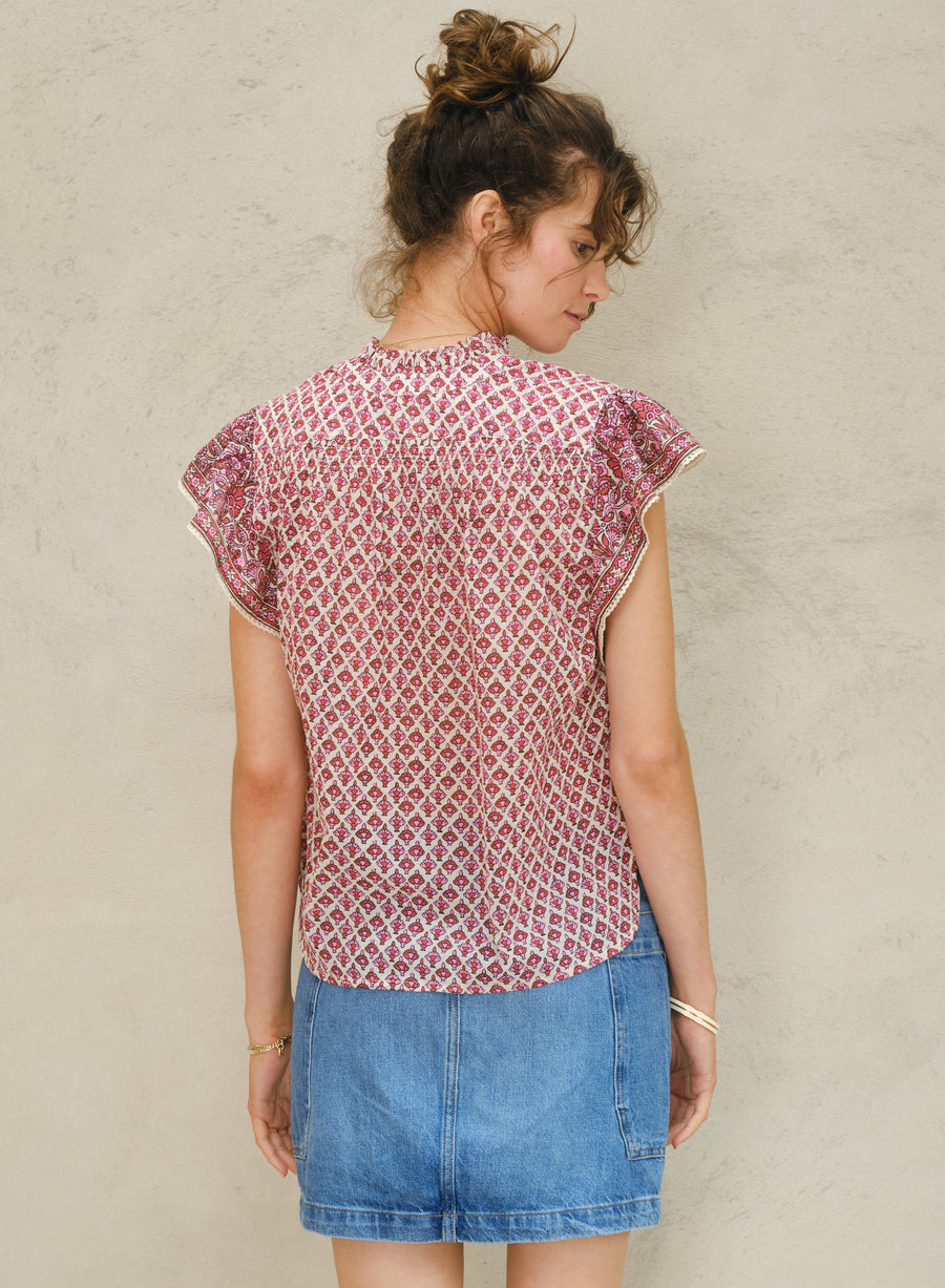 VITI PRINT SHORT SLEEVE TOP