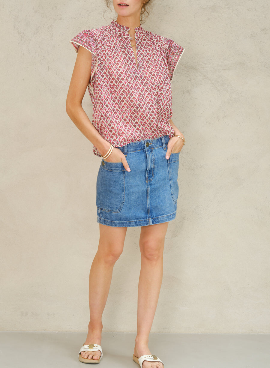 VITI PRINT SHORT SLEEVE TOP