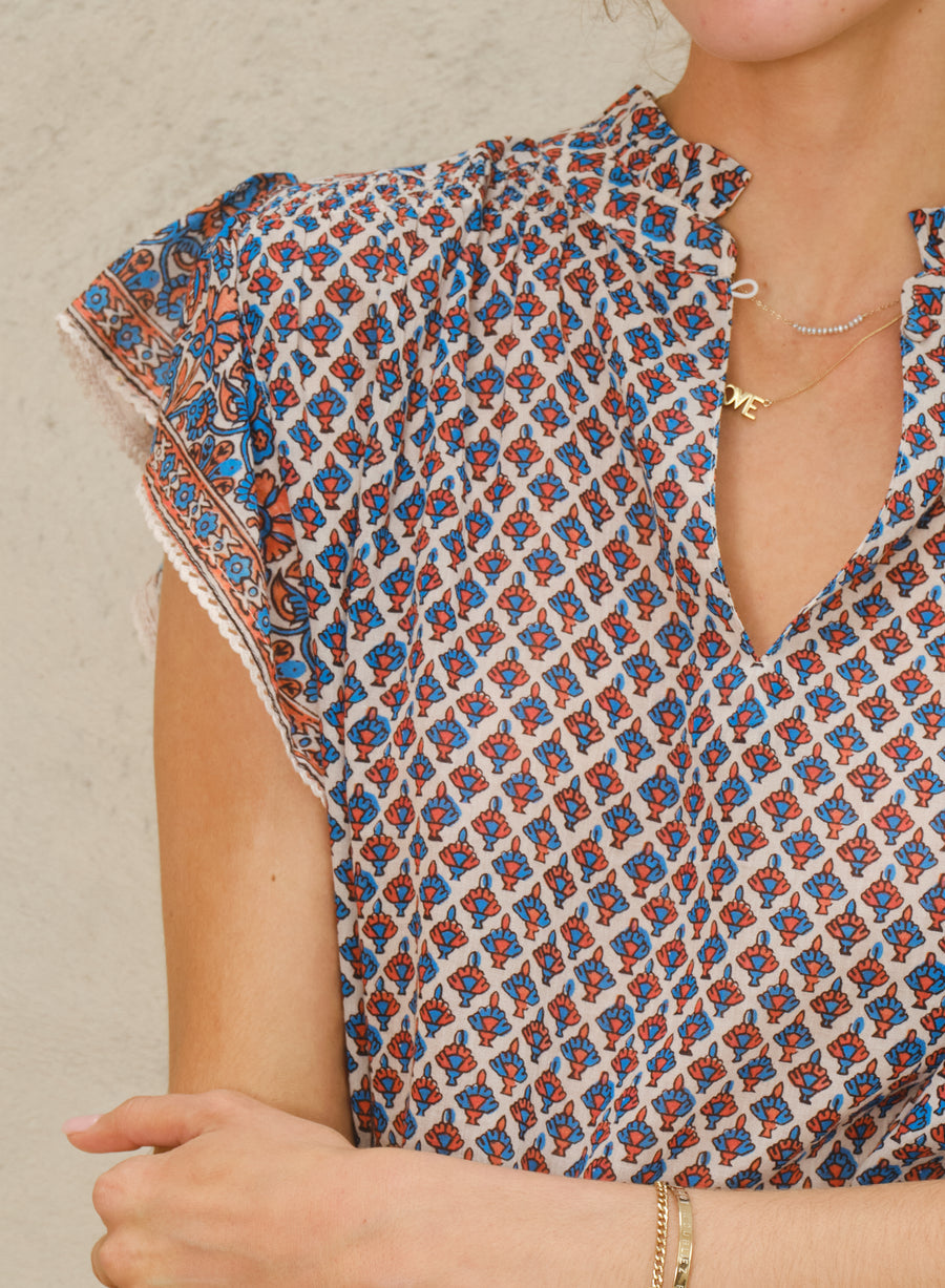 VITI PRINT SHORT SLEEVE TOP