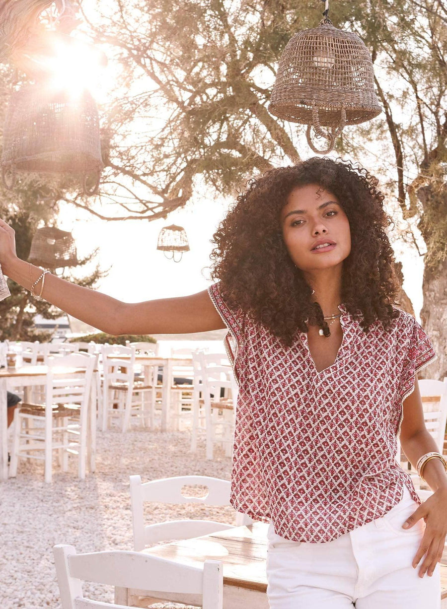 VITI PRINT SHORT SLEEVE TOP