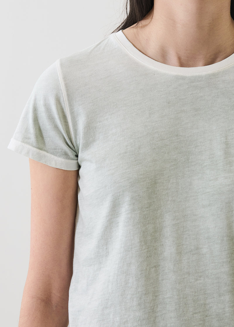 SHORT SLEEVE PIMA CLASSIC REVERSE SPRAY CREW