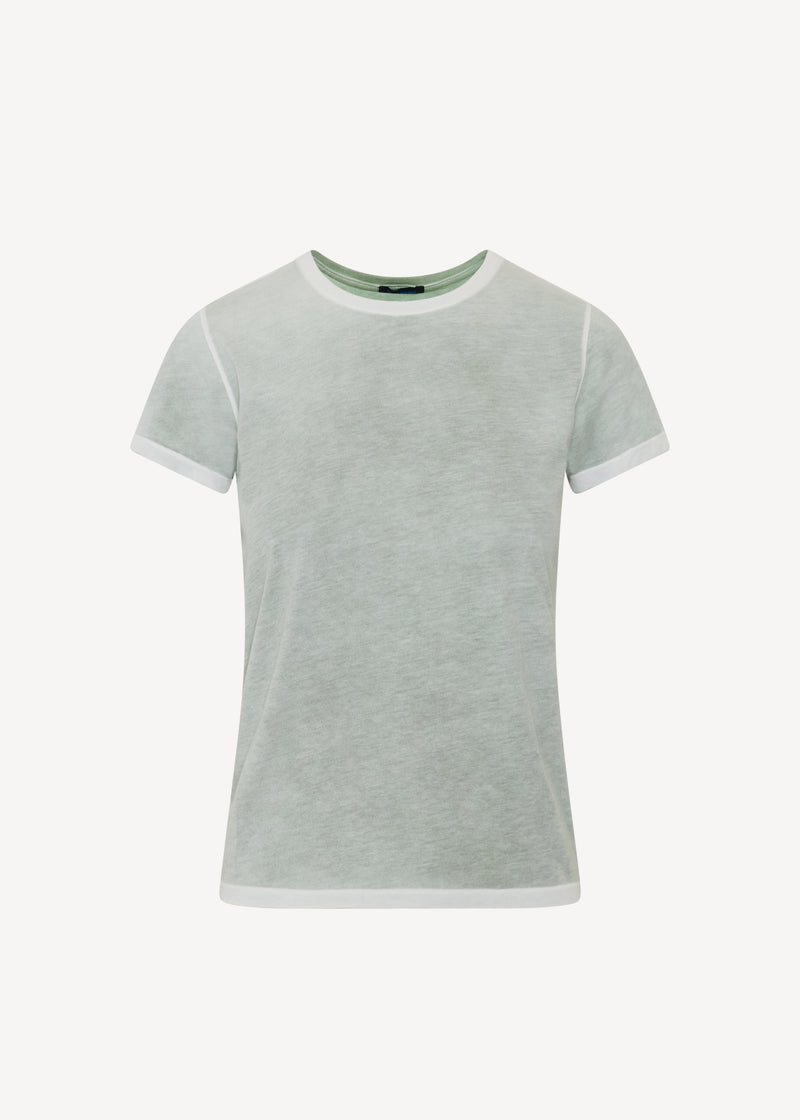 SHORT SLEEVE PIMA CLASSIC REVERSE SPRAY CREW