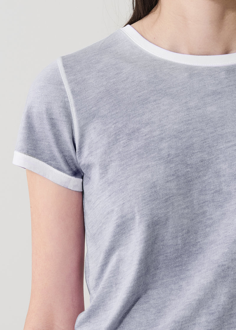 SHORT SLEEVE PIMA CLASSIC REVERSE SPRAY CREW