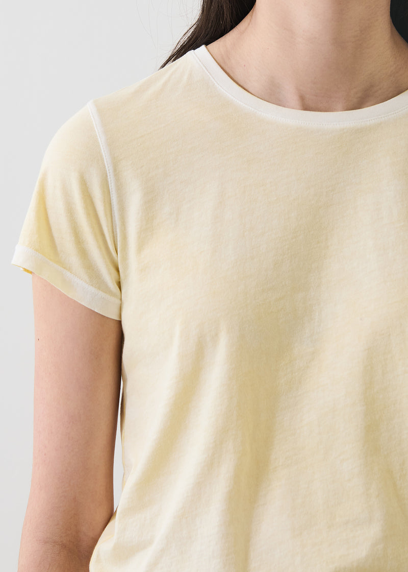 SHORT SLEEVE PIMA CLASSIC REVERSE SPRAY CREW