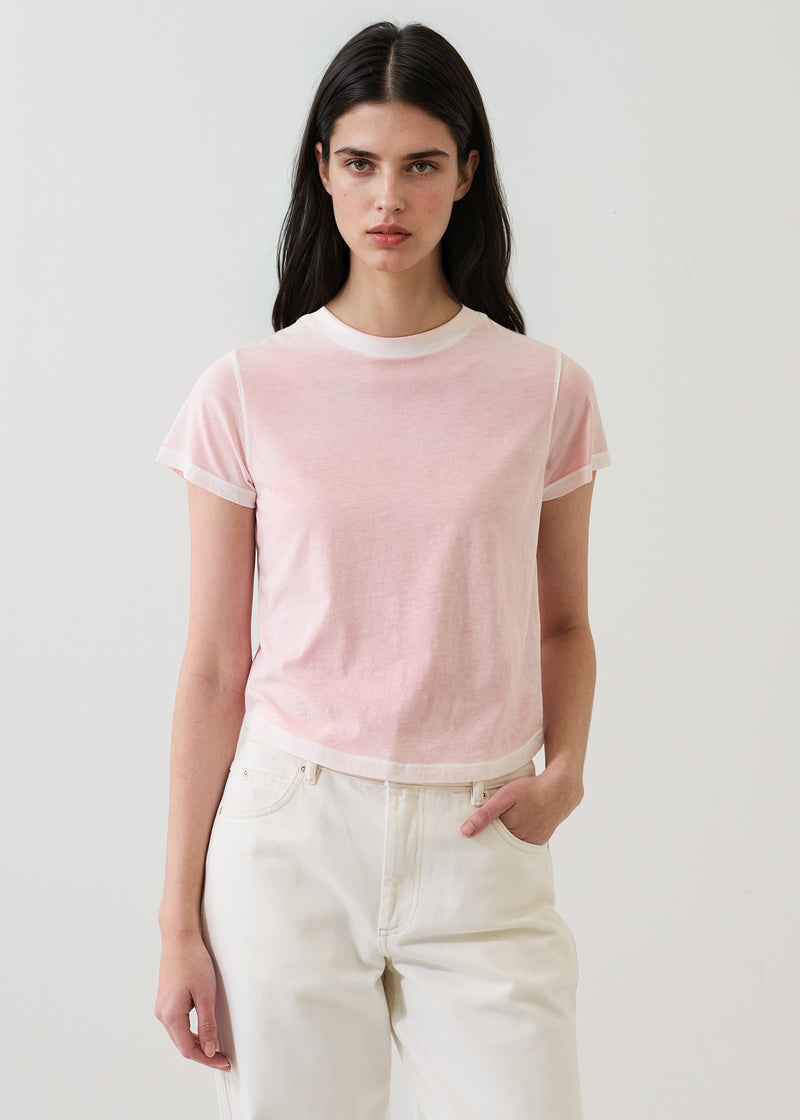 SHORT SLEEVE PIMA CLASSIC REVERSE SPRAY BABY TEE