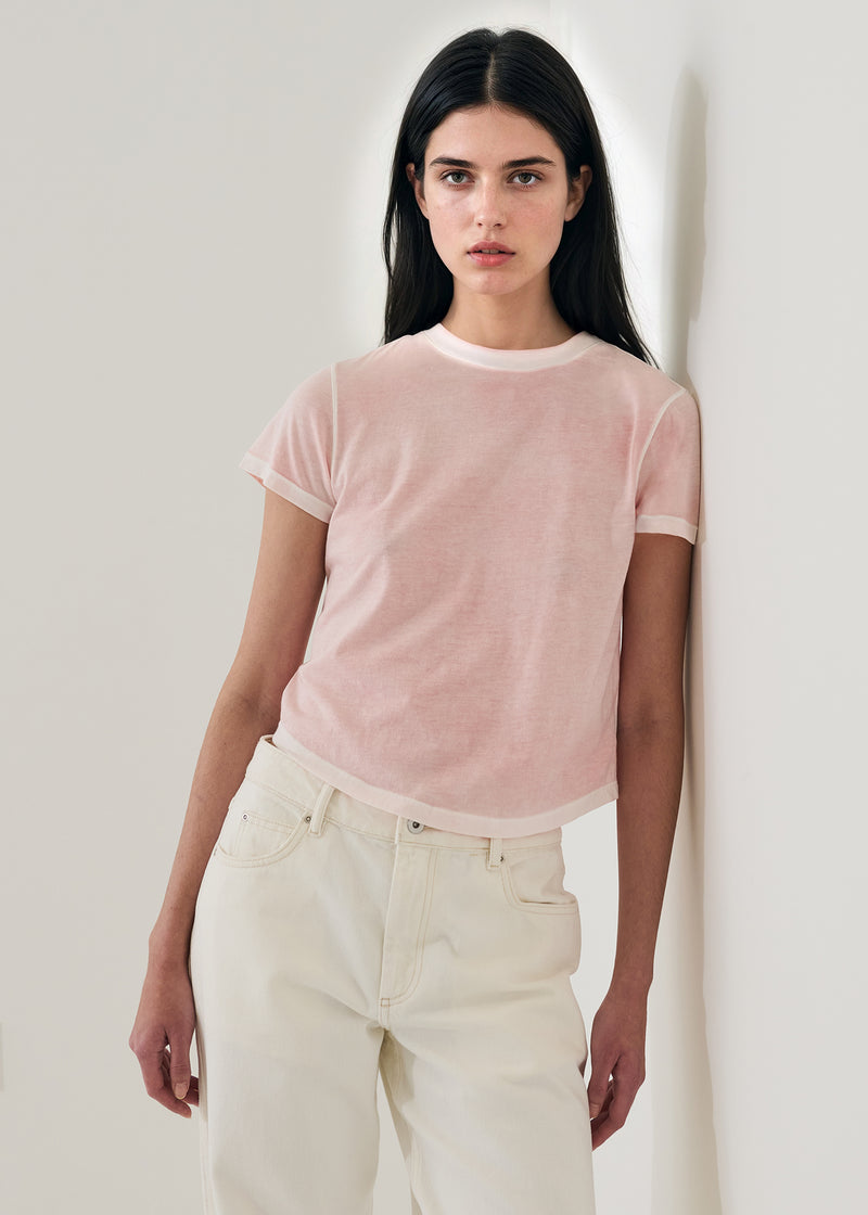 SHORT SLEEVE PIMA CLASSIC REVERSE SPRAY BABY TEE