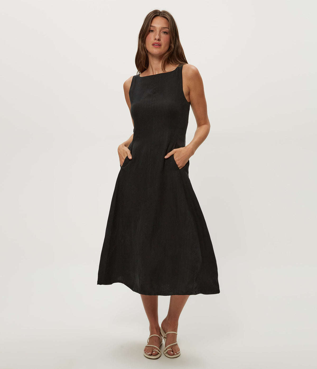 PALMIRA FIT N FLARE MIDI DRESS