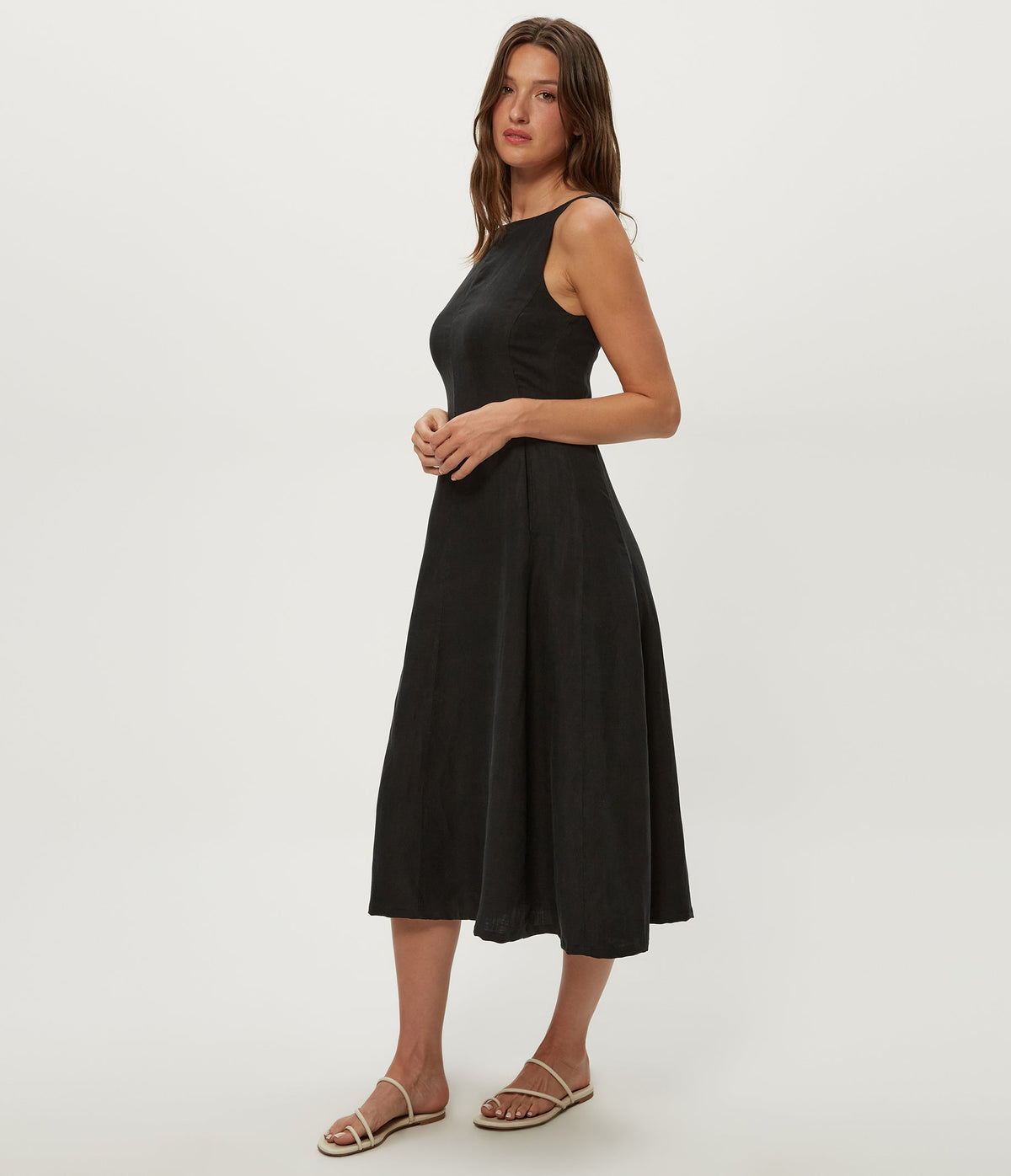 PALMIRA FIT N FLARE MIDI DRESS