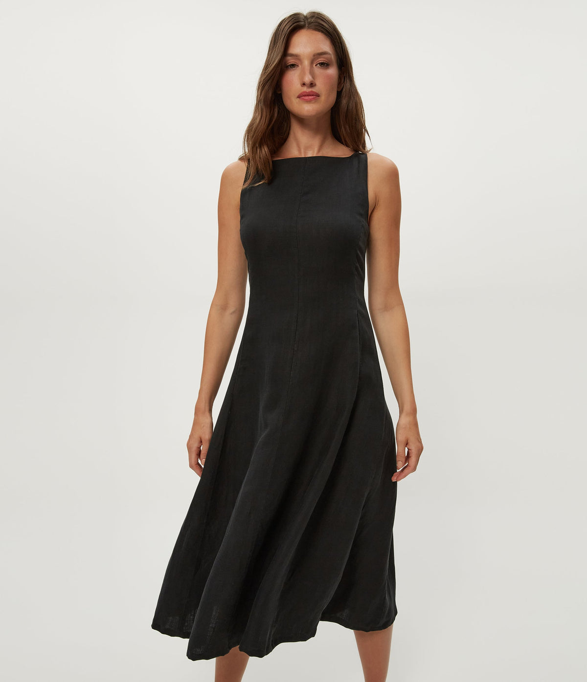 PALMIRA FIT N FLARE MIDI DRESS