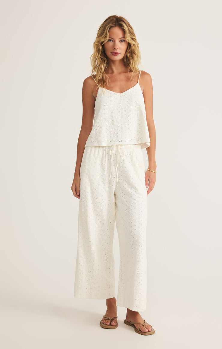 SYLVIE KNIT EYELET TANK
